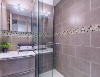 indoor, sink, wall, plumbing fixture, shower, bathtub, tap, interior, design, bathroom accessory